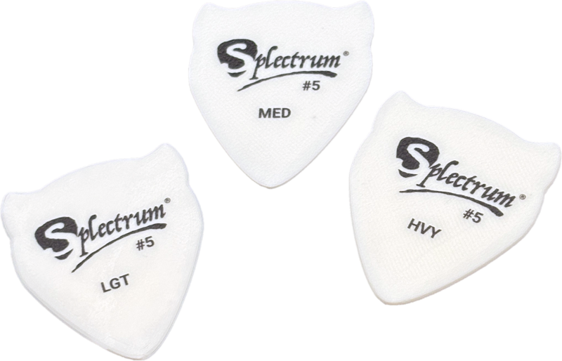 The same Splectrum pick in Light, Medium and Heavy gauge, backs up